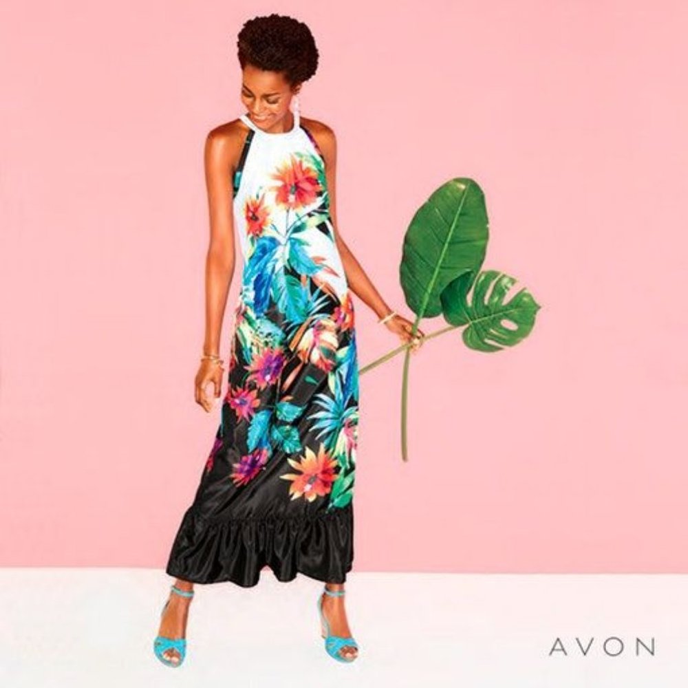 New Avon's BIanca Tropical Printed Dress XL (16)